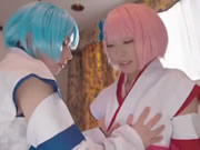 動漫扮演清純姊妹花甜美女同互相撫慰